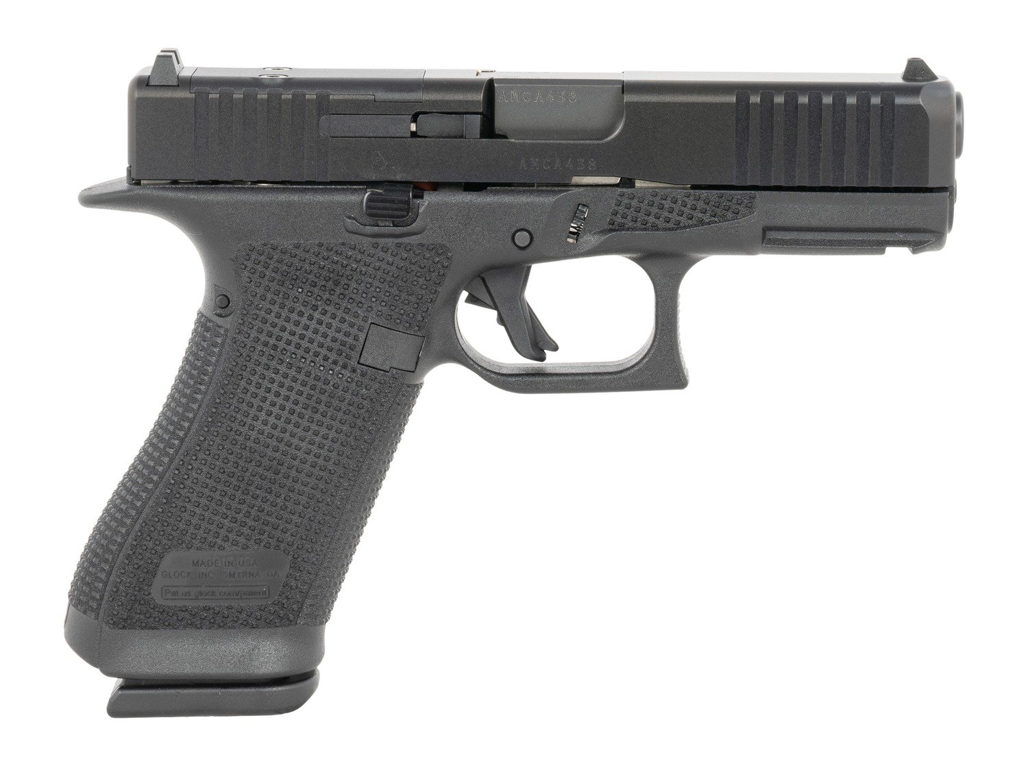 Glock U64550201 G45 Gen6 Crossover Frame 9mm Luger 10+1 4.02" Black GMB Barrel, Black nDLC Steel Optic Ready/Serrated Slide, Black Polymer Frame w/Accessory Rail, Interchangeable Backstrap Grip, Ambid