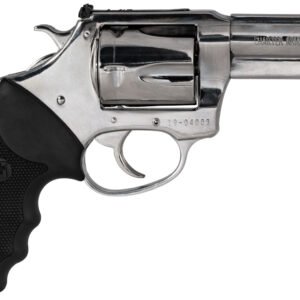 Charter Arms 73539 Mag Pug Large 357 Mag, 5 Shot 3" High Polished Stainless Steel Barrel, Cylinder & Frame w/Black Finger Grooved Rubber Grip