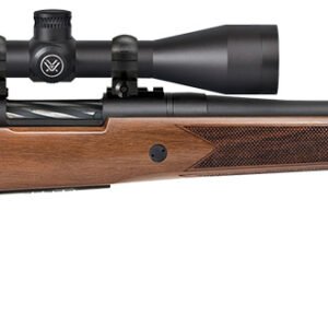 Mossberg 28028 Patriot 6.5 Creedmoor Caliber with 5+1 Capacity, 22" Fluted Barrel, Matte Blued Metal Finish & Walnut Stock Right Hand (Full Size) Includes Vortex Crossfire II 3-9x40mm Scope