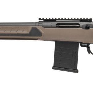 Savage Arms 32683 110 Core Tactical Full Size 22 ARC 10+1 18" Medium Heavy Fluted Barrel, Arca Rail Forend, Coyote Tan AccuStock w/AccuFit V2 Synthetic Stock, Left Hand