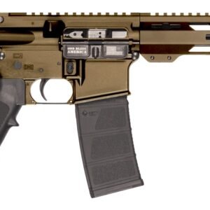 Patriot Ordnance Factory 02540 P-15  Sports South Exclusive 5.56 NATO 30+1 10.50" Black Threaded Barrel, Burnt Bronze Cerakote Aluminum Receiver w/Picatinny Rail, M-LOK Handguard, Black Polymer SB Tac