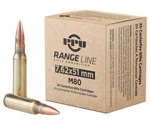 PPU RANGE 7.62X51 145GR FMJBT 20/500
