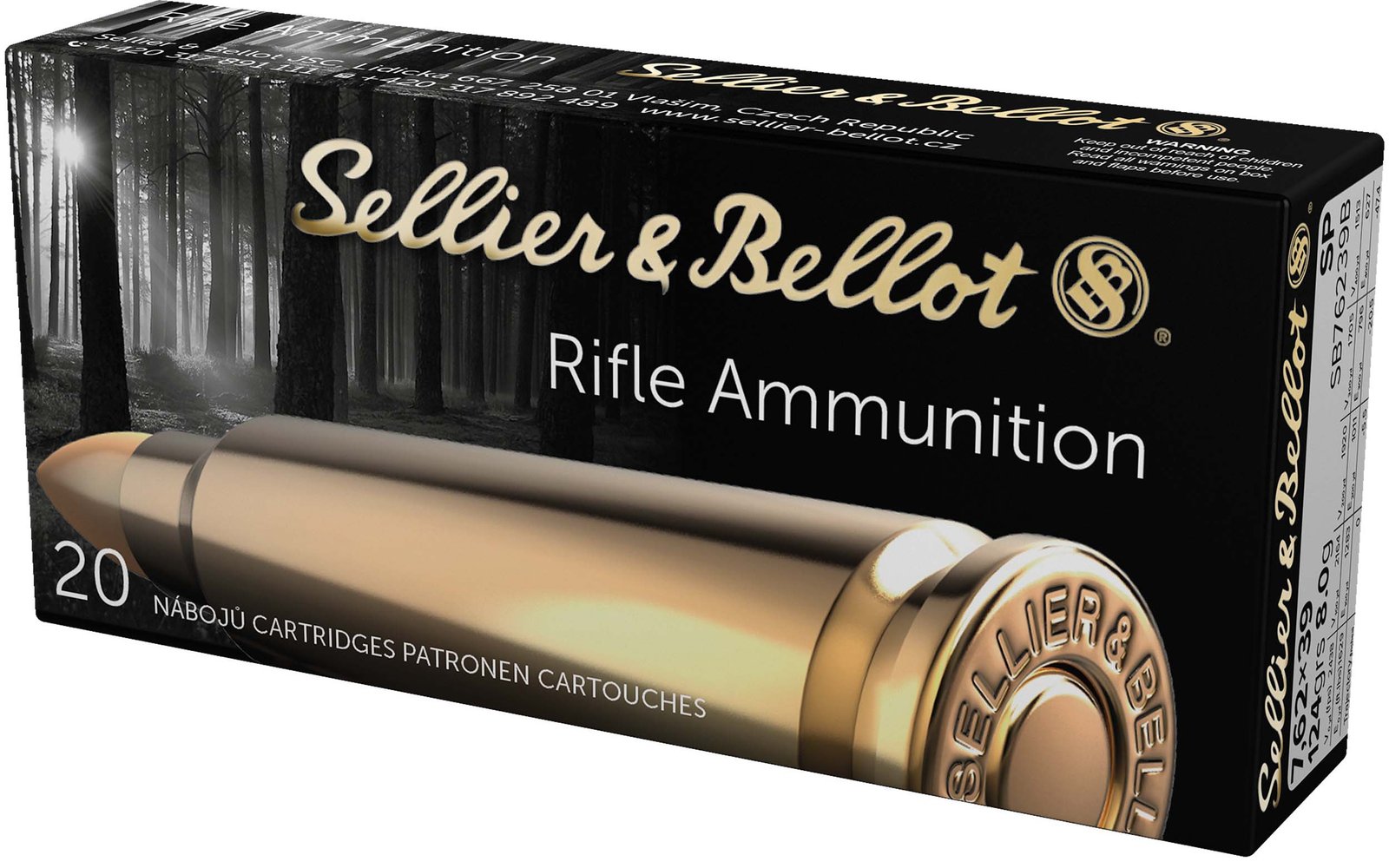S&B 7.62X39 124GR SP 20RD