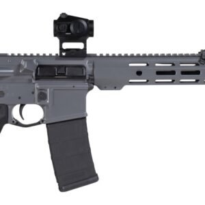 Shark Coast Tactical SCTARGCC Grey Night Bundle 5.56 NATO 10+1 16" Black Nitride Barrel, Gray Cerakote Aluminum Receiver w/Picatinny Rail, M-LOK Handguard, Black Polymer Stock & Grip, StreamLight ProT