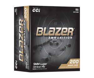 BLAZER 9MM 124GR FMJ 200RD TRAY