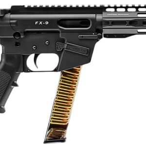 FREEDOM ORDNANCE FX9P10S FX-9 9mm Luger 31+1 10" Black Nitride Steel Barrel, M-LOK Handguards, Black Anodized Aluminum Picatinny Rail Receiver, Black SBA3 Brace, AR15 Grips, Right Hand