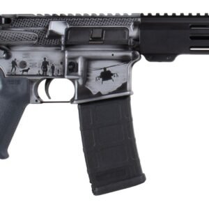 Shark Coast Tactical SCC07435MILGY-P Military 5.56 NATO 30+1 10.50" Black Nitride Threaded Barrel, Aluminum Receiver w/Picatinny Rail, M-LOK Handguard, Polymer SB Tactical SBA3 Brace, Magpul MOE Grip,