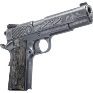 Dickinson LLC DKSN45MPRP Adam 1911 Mesopatamia Full Size 45 ACP 8+1 5" Stainless Steel Barrel, Serration B Slide, Steel Frame w/Beavertail