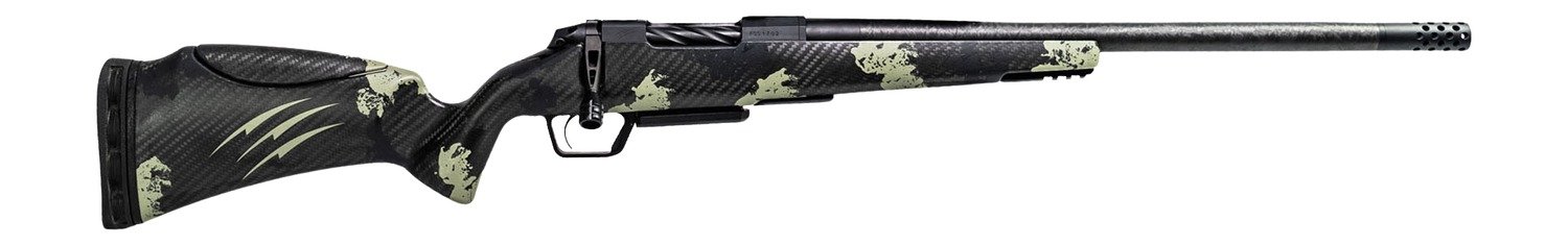 Fierce Firearms ROGSCMX22CM18BF Carbon Mini Rogue XP 22 Creedmoor 3+1 18" Carbon Fiber Match Grade Barrel, Black DLC Stainless Steel Drilled & Tapped Receiver, Forest Camo Push Button Adj Cheek Piece