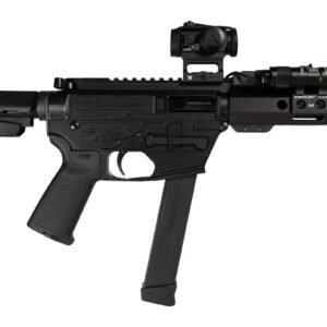 Shark Coast Tactical SCC8110CABLK-S Creepy Andrew 9mm Luger 30+1 Aluminum Receiver Picatinny Rail Receiver Black Polymer SB Tactical SBA3 Brace