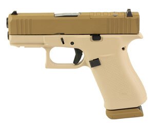 GLOCK 43X 9MM 15RD TWO TONE TAN