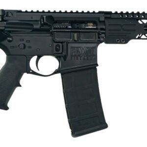 Faxon Firearms FXSPT3B105GA9 Sport 300 Blackout 30+1 10.50" Salt Bath Nitride Threaded Barrel, Aluminum Receiver w/Picatinny Rail, M-LOK Handguard, Black Polymer KAK Shockwave Pistol Brace, A2 Style