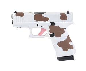 GLOCK 43X 9MM 15RD BRN COW PRINT